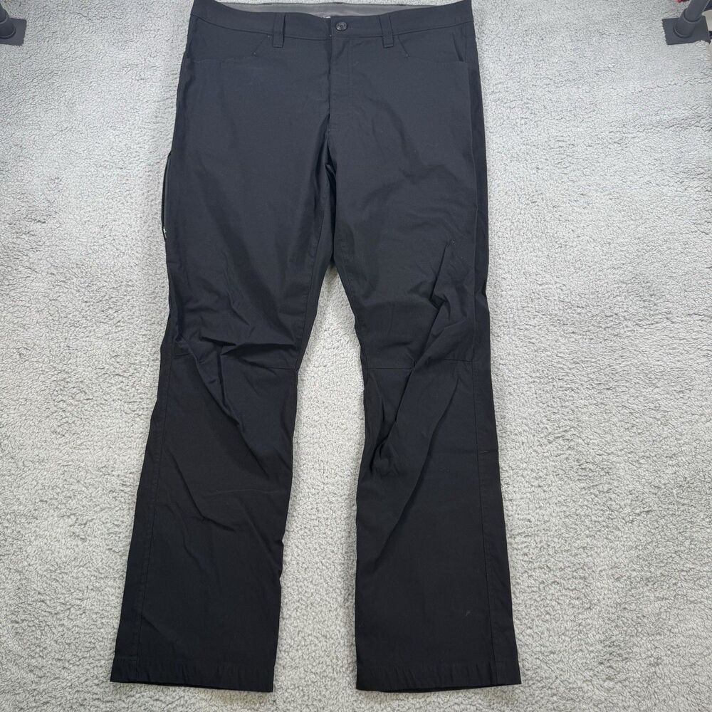 Eddie Bauer Tech Pants Mens 38x31 Black Lightweight Performance Stretch Hiking